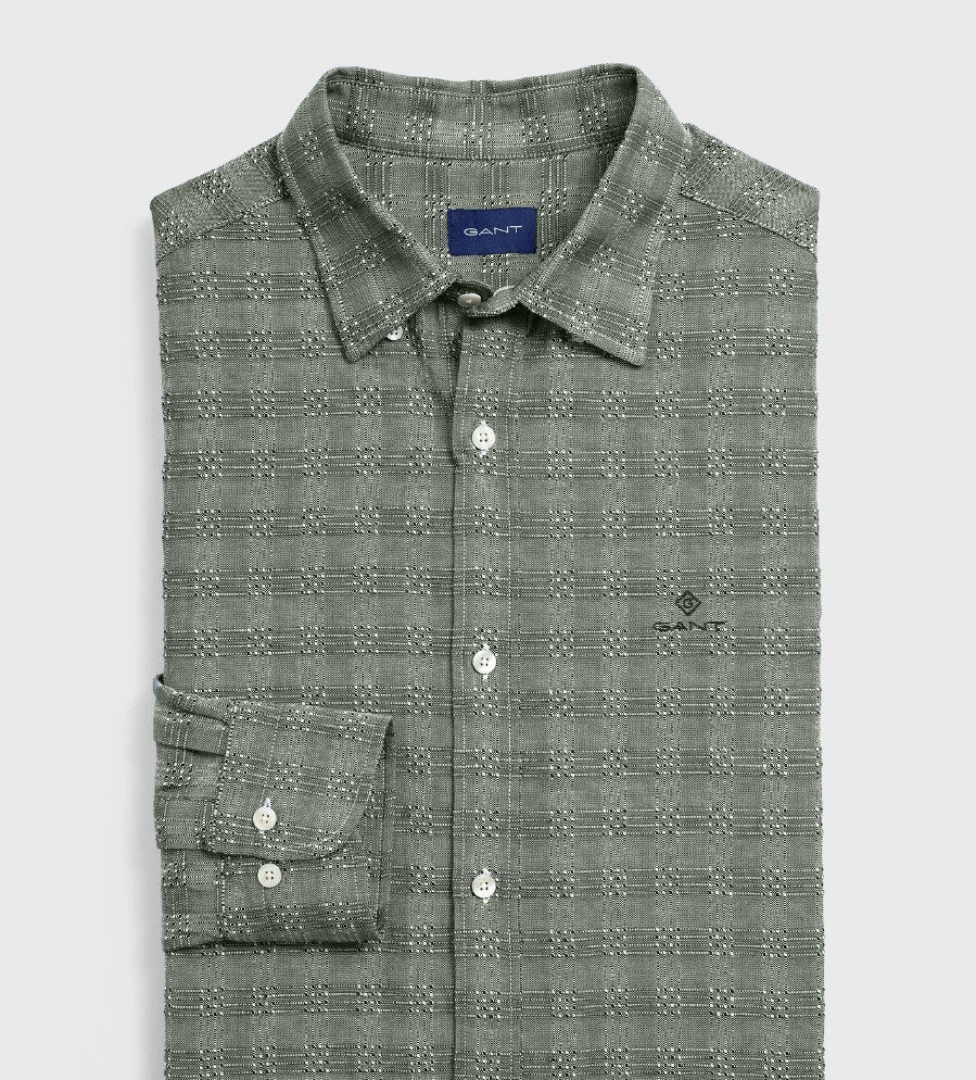 GANT Atlantic Deep Dobby Weave Button Down Shirt 3005360 Size M NWT