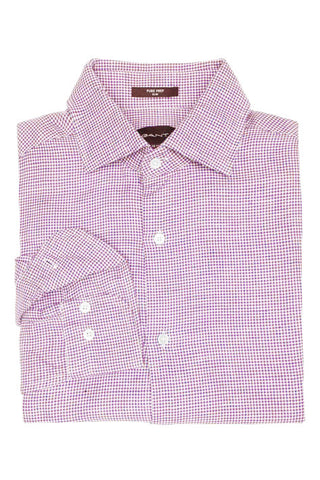 GANT Summer Rose Pure Prep Linen Houndstooth Slim Fit Shirt 3015636 Size M