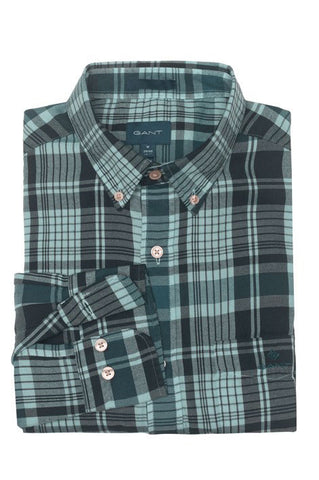 GANT Atlantic Deep Windblown Flannel Button Down Shirt 3018830 Size M NWT