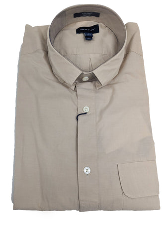 GANT Dry Sand Pure Prep Broadcloth Button Down Shirt 3021230 Size M NWT