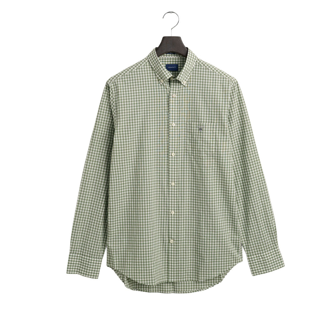 GANT Dark Olive Green Lobby Heather Oxford Button Down Shirt 308420 Size M