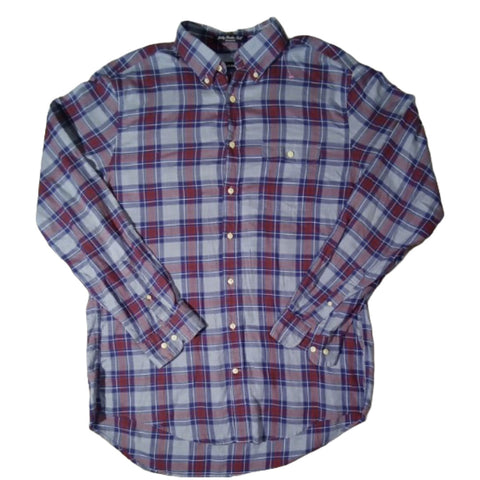 GANT Blood Lobby Heather Twill Check Fiited Button Down Shirt 308482 Size M