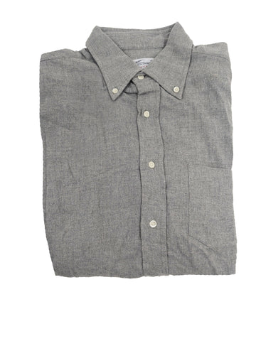 GANT RUGGER Men's Grey Melange Flannel HOBD Shirt 351830 Size Medium