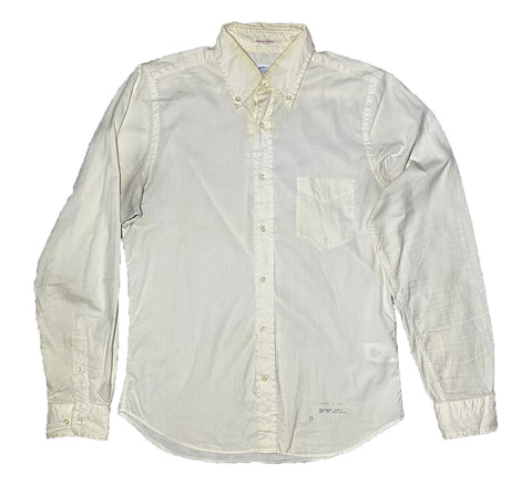 GANT RUGGER Cream Dreamy Oxford Gmt Dyed Shirt 346010 Size Medium