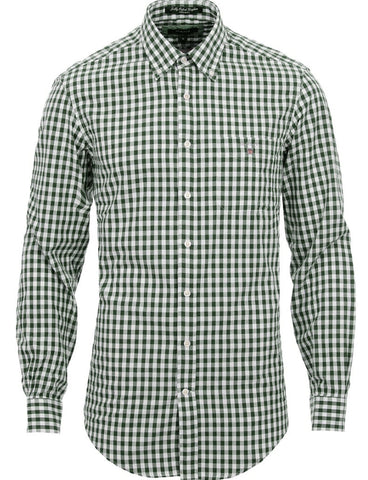 GANT Dollar Green Fitted Lobby Oxford Gingham Button Down Shirt 351522 Size M