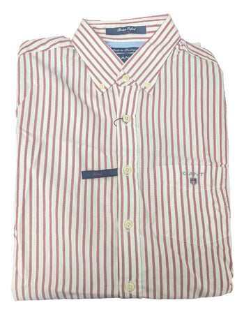 GANT Men's  Red Breton Oxford Button Down Shirt 361562 Size Medium