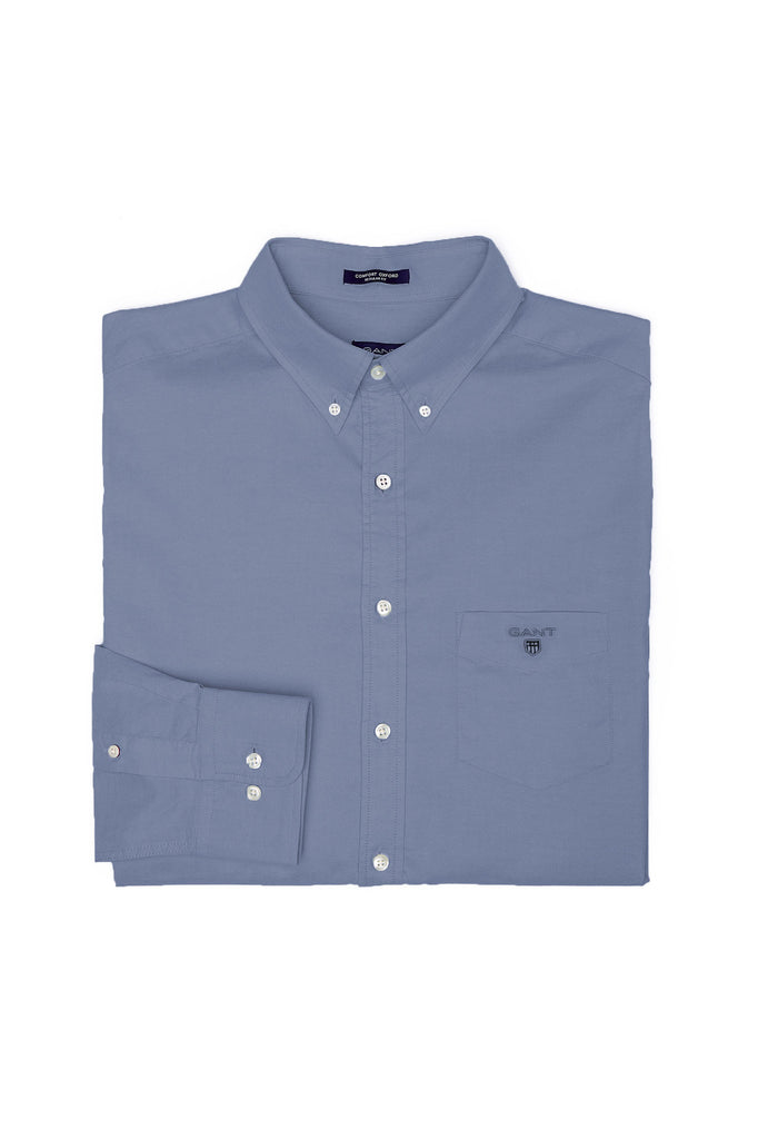 GANT Palace Blue Fitted Comfort Oxford Button Down Shirt 364202 Size M NWT