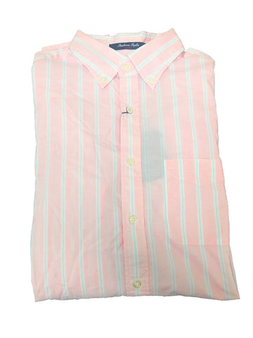 GANT California Pink Sunbreeze Poplin Stripe Shirt 387472 Size Medium