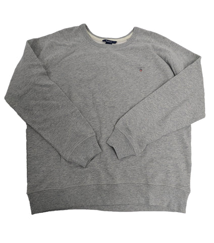 GANT Women's Mole Grey Melange Classic Sweatshirt 400701 Size X-Large