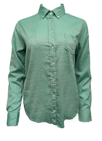 GANT Women's Spring Green Air Oxford Button Down Shirt 432195 Size 8