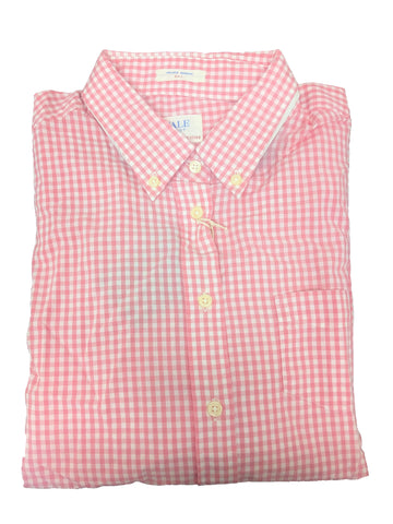 GANT Women's Pink Yale Gingham Madras Boy Shirt 432256