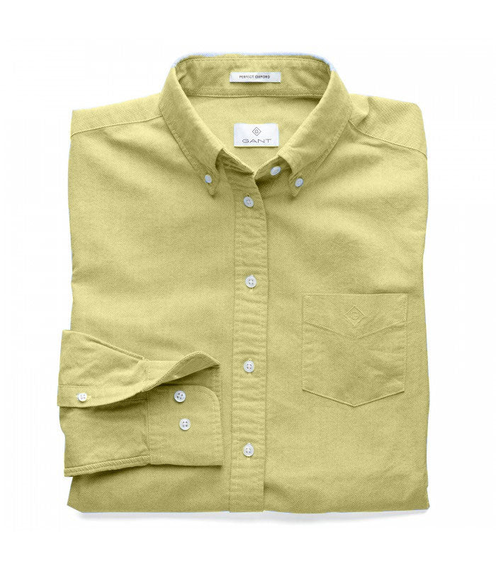 GANT RUGGER DIAMOND G Women's Soft Yellow Perfect Oxford Shirt