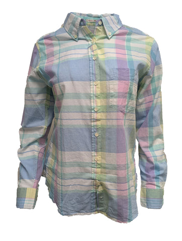 GANT RUGGER Sea Blue Vacay Madras OBD Shirt 450890