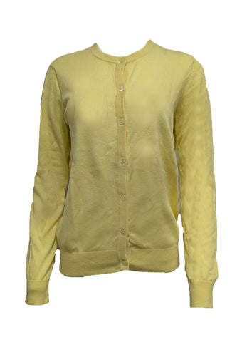 GANT Women's Brimstone Yellow Twinset Cotton Wool Cardigan 485908 Size XL