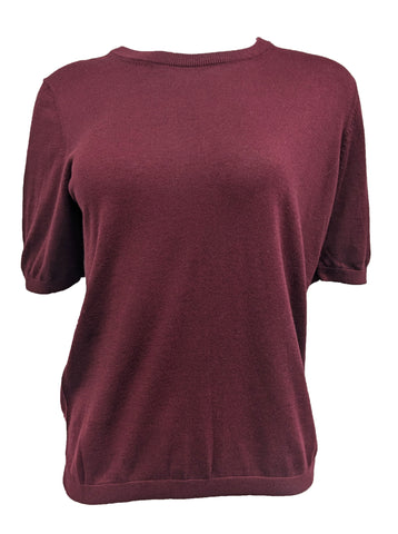 GANT Women's Burgundy Cotton Wool Twinset Top 488433 Size X-Large