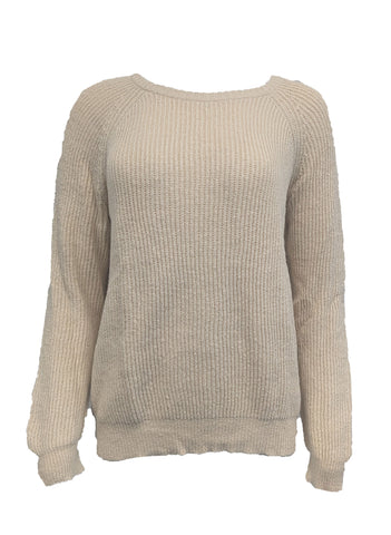 GANT RUGGER Women's Almond Cotton Marisa Sweater 488808 Size Large