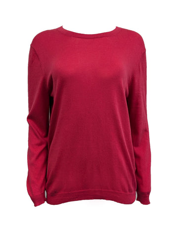 GANT RUGGER Women's Raspberry Cotton Silk Blend Crue Sweater 488813 Size XL