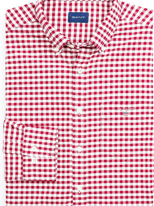 GANT Watermelon Red Gingham Button Down Shirt 3046200 Size M NWT