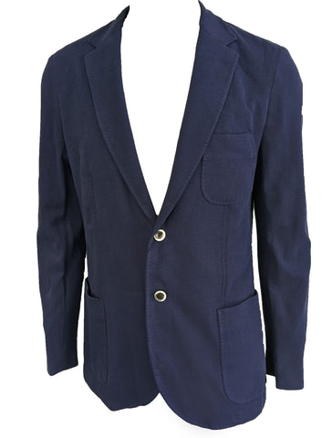 GANT O.P. Men's Pilot Blue Cotton Preppy Pique Blazer $475 NWT