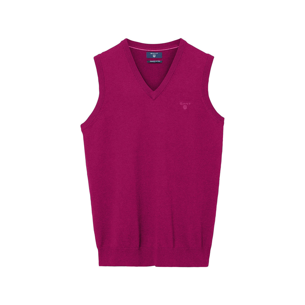 GANT Men's Cyklamen Lightweight Cotton Sweater Vest 83070 Size Medium