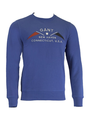 GANT Men's Nautical Blue O1 Nautical Flag C-Neck Sweatshirt 276131 Size M $165 NWT