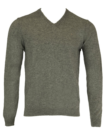 Gant Men's O2 College V-Neck Sweater, Medium, Dark Grey Melange