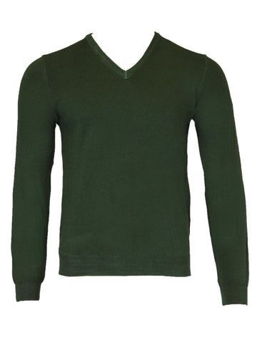 Gant Men's O2 Washed Merino V-Neck Sweater, Medium, Tartan Green