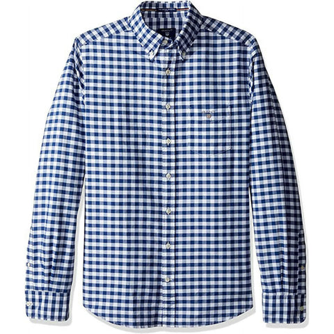 GANT Men's Persian Blue Gingham Button Down Shirt 300060 Size Small