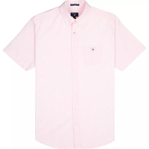 GANT Men's Shadow Rose Broadcloth Short Sleeve Banker Shirt Size M NWT