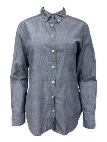 GANT RUGGER Indigo Blue Selvedge Madras OBD Shirt 450148 Size XL