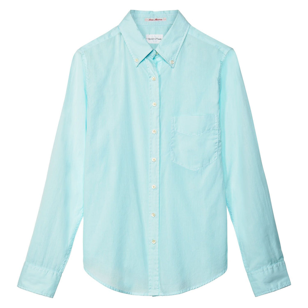 GANT RUGGER  Women's Soft Mint Luxe Madras Button Down Shirt 450881 Size X-Large