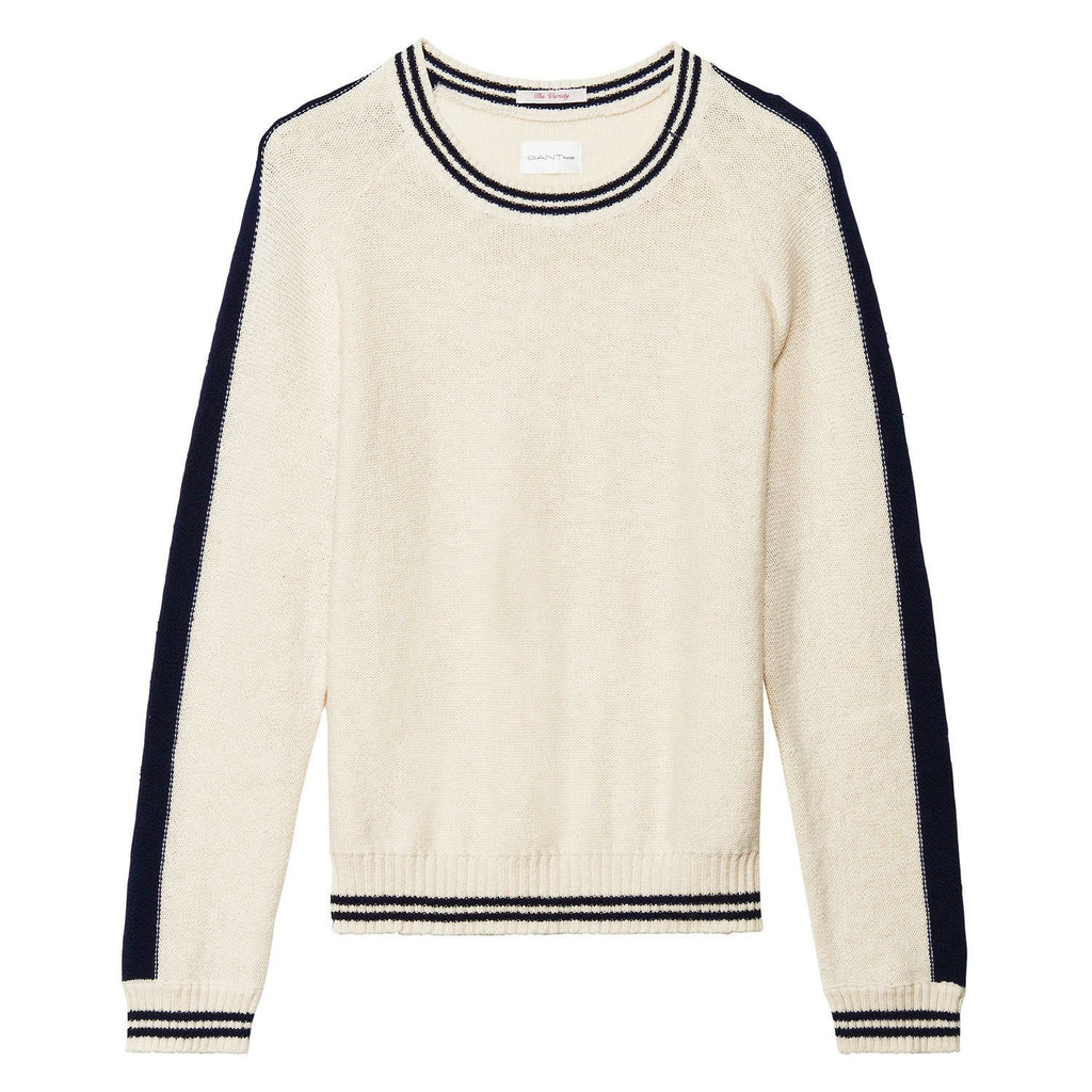 GANT RUGGER Women's Pearl Varsity Sweater 488807 Size Large