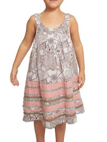 ROBERTA ROLLER RABBIT Girls Coffee Dihn Usha Dress $85 NEW