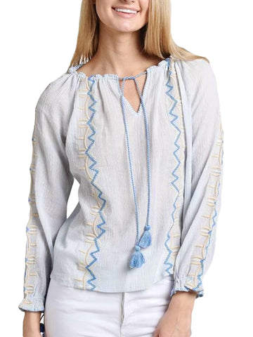 ROBERTA ROLLER RABBIT Women's Cloud Gretchen Top Sz M $175 NEW