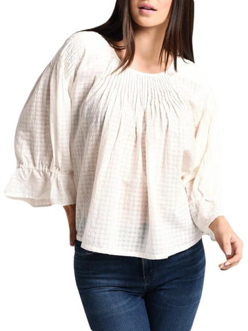 ROBERTA ROLLER RABBIT Women's White Jamuna Top $135 NEW