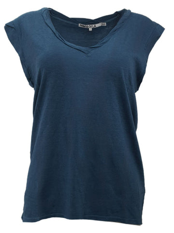 PAM & GELA Women's Blue Sea Kate I'M Not Sorry Tee #G835 Petite X-Small NWT