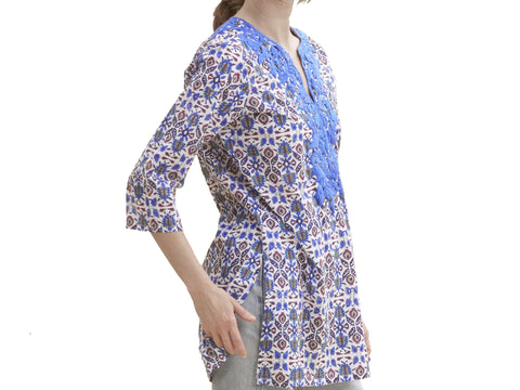 Roberta Roller Rabbit Women's Lisca Inez Kurta Medium Blue