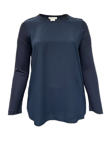 Marina Rinaldi Women's Navy Lucrezia Blouse NWT