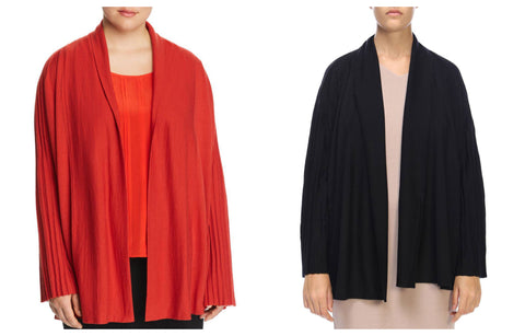 MARINA RINALDI Women's Mammola Pleated Cardigan $395 NWT