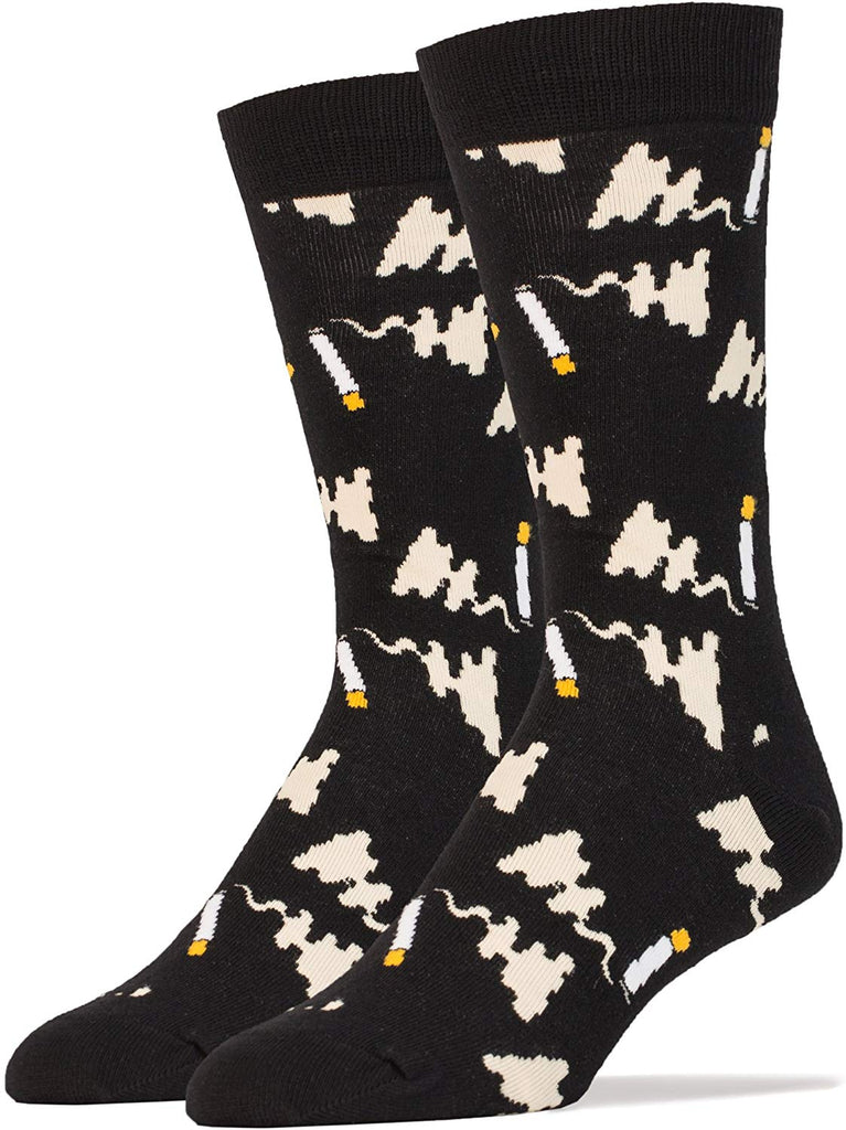 OOOH YEAH! Men's Novelty Crew Socks, MD5006C - Cigarette Break