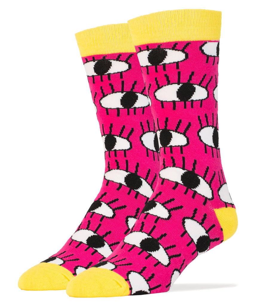 OOOH YEAH! Men's Novelty Crew Socks, MD5011C - Eye See You