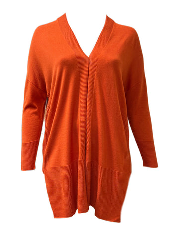 Marina Rinaldi Women's Orange Micaela Knitted Cardigan NWT