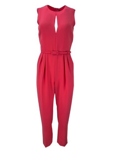 Max Mara Women's Pink Mirna Sleeveless Keyhole Neck Jumpsuit NWT