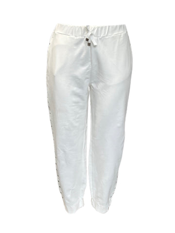 Marina Rinaldi Women's White Obrizzo Straight Pants NWT