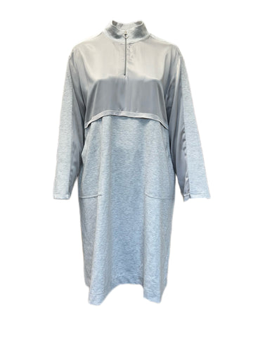 Marina Rinaldi Women's Grey Oculare Jersey Dress NWT