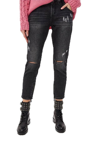 ONE TEASPOOON Women's Black Sea Distressed Freebirds Jeans $150 NWT