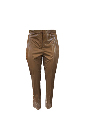 Marina Rinaldi Women's Brown Onore Straight Leg Pants NWT