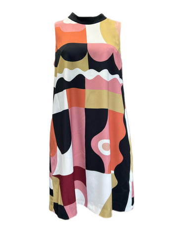 Marella By Max Mara Women's Cipria Painted Sleeveless Shift Dress Size 8 NWT