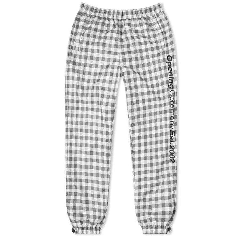 OPENING CEREMONY Women's Black Multi Plaid Nylon Jog Pants 0/X-Small $225 NWT