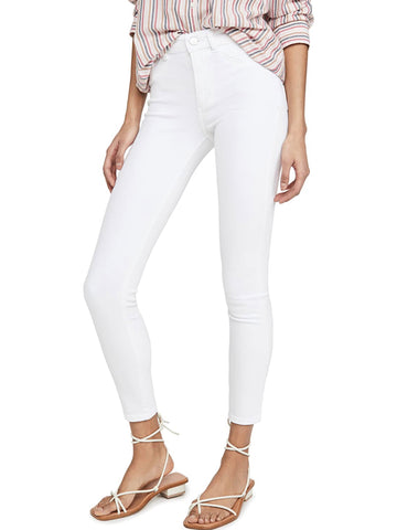 DL1961 Women's Porcelain Florence Cropped Mid Rise Instasculpt Skinny Jeans NWT